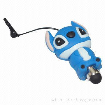 Cute Doll Shape Touch Pen and Headphone Plug